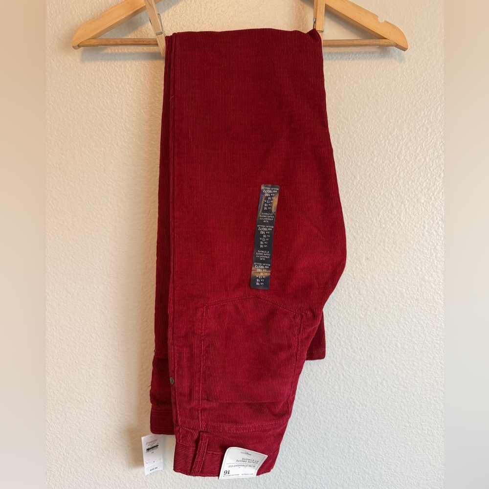 GAP Boys' Red Slim Straight Fit Corduroy Pants